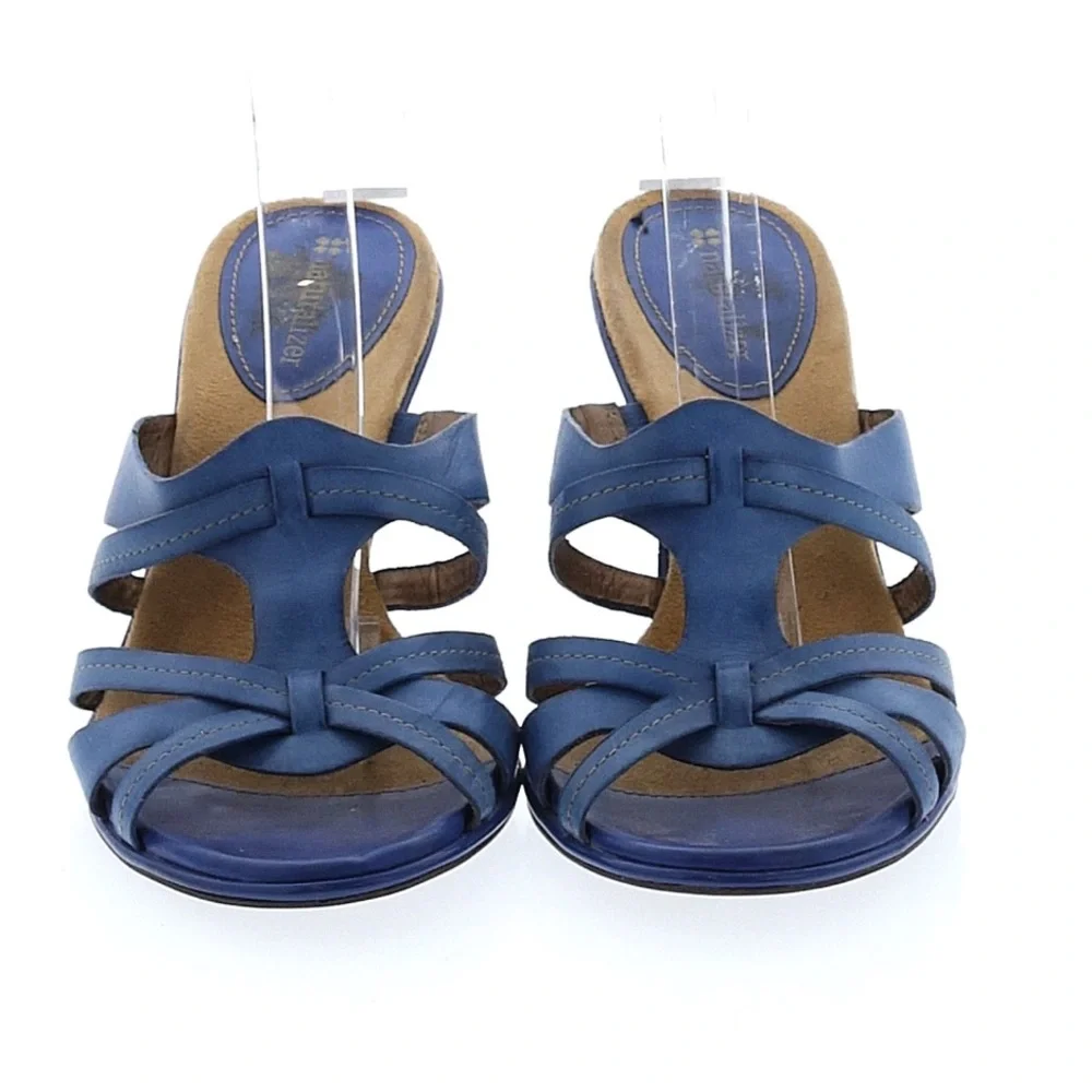 Naturalizer Blue Wedge Sandals Comfort Heels Size 8